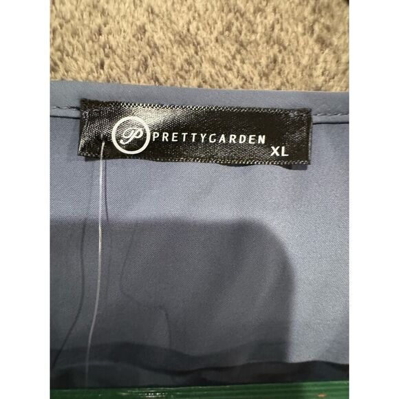 Pretty Garden Women's Size XL Scoop Neck Sleeveless Drape‎ Dress Gray NWT - Picture 3 of 5